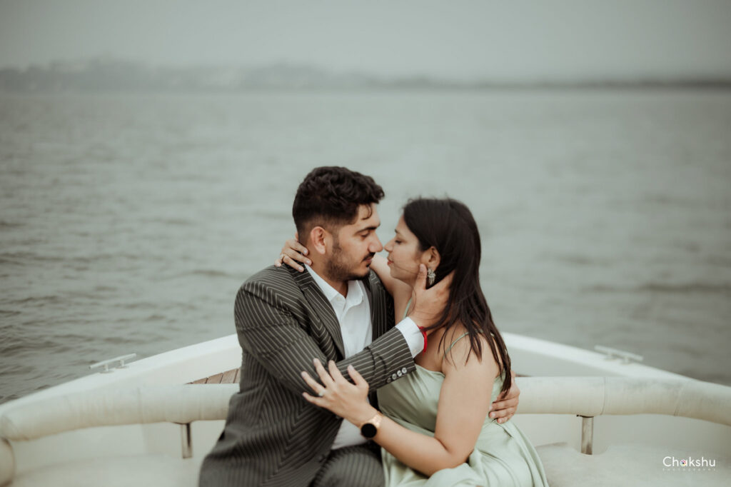 A cute couple scene picture captured by wedding photographer in Delhi/NCR.